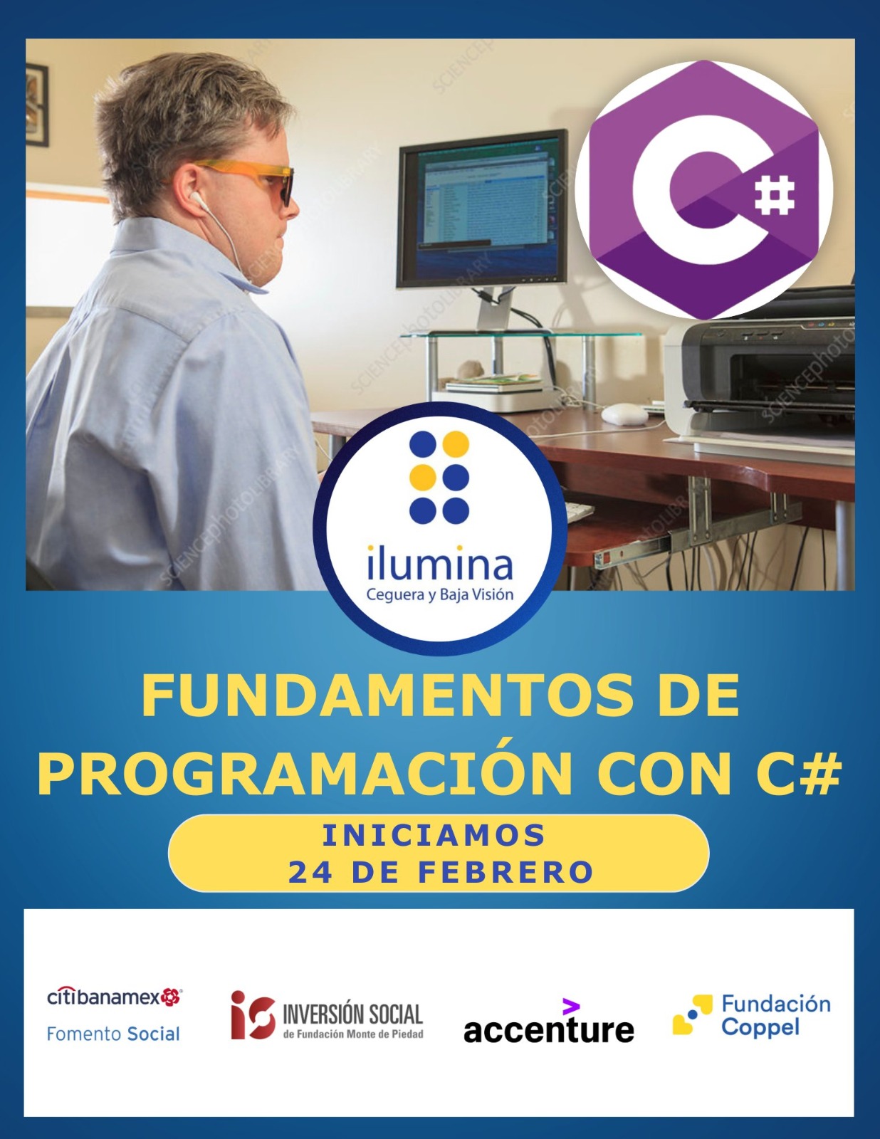 Post invitación al curso Fundamentos de programación con C#